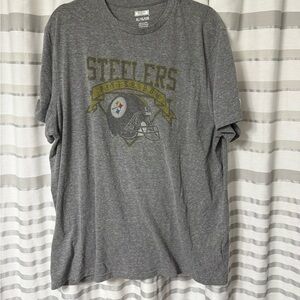 NFL Steelers Gray Short Sleeve Tee, XL